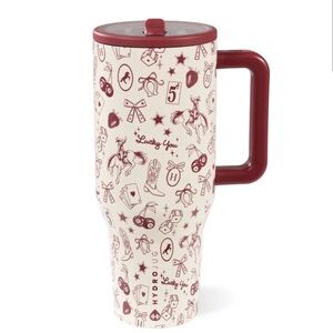 Hydrojug Red Western Charm Traveler 40oz